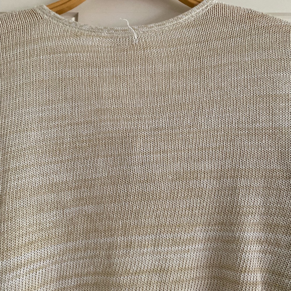 Vintage Y2K Ellie Cardigan Sweater Cropped Lightweight Fairy Tie Front Tan - Picture 6 of 10